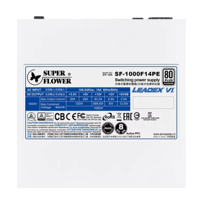 Блок Питания Super Flower Leadex VI PRO 1000W PCIe 5.1 Platinum белый Блок Питания Super Flower Leadex VI PRO 1000W PCIe 5.1 Platinum белый