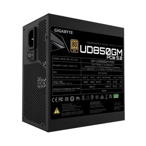 ספק כוח Gigabyte UD850GM PG5 GP-UD850GM PG5 80 Plus Gold 850W ספק כוח Gigabyte UD850GM PG5 GP-UD850GM PG5 80 Plus Gold 850W