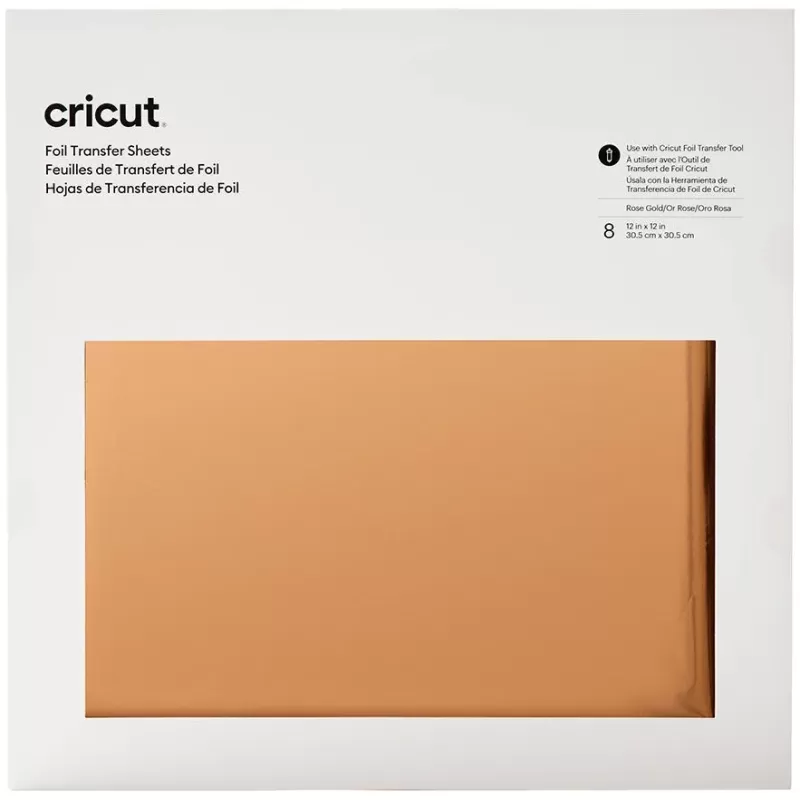 Cricut Foil Transfer Sheets 8 Pack 30.5x30.5cm gold pink 2008720