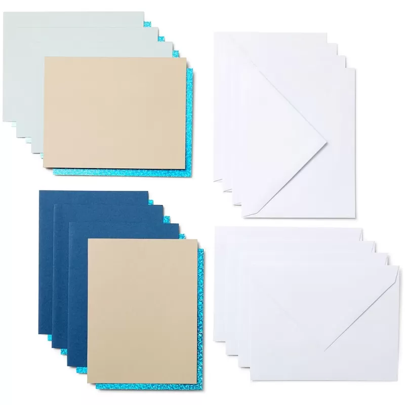 כרטיסי ברכה לחיתוך Cricut Joy Cutaway Cards Marina Sampler (8 ct) כחול 2008859