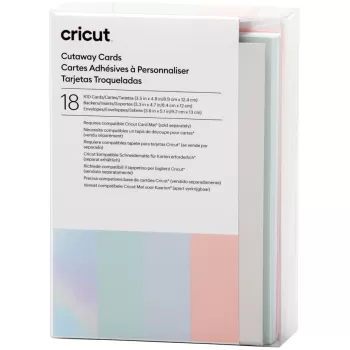 כרטיסי ברכה לחיתוך Cricut Cutaway Cards R10 Pastel Sampler (18 ct) 2009482 צבע צבעוני