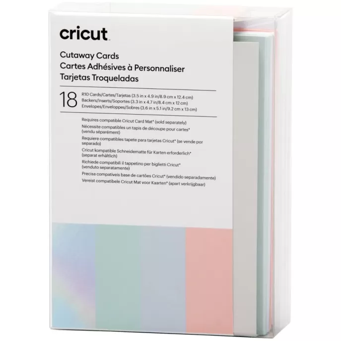 Cricut Cutaway Cards R10 Pastel Sampler (18 ct) 2009482