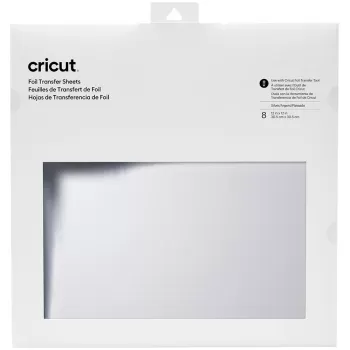 גיליונות פויל להעברה Cricut Foil Transfer Sheets 8 Pack 30.5x30.5cm כסוף 2008719