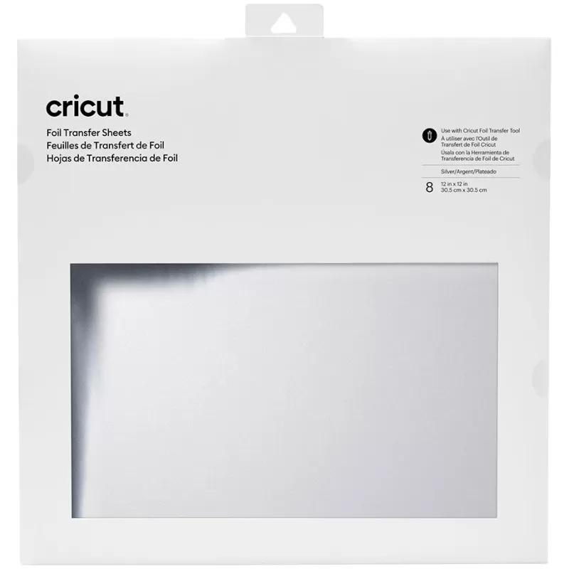 גיליונות פויל להעברה Cricut Foil Transfer Sheets 8 Pack 30.5x30.5cm כסוף 2008719