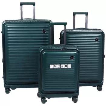 סט 3 מזוודות קשיחות Miracase MLS500 ירוק כהה MLS500