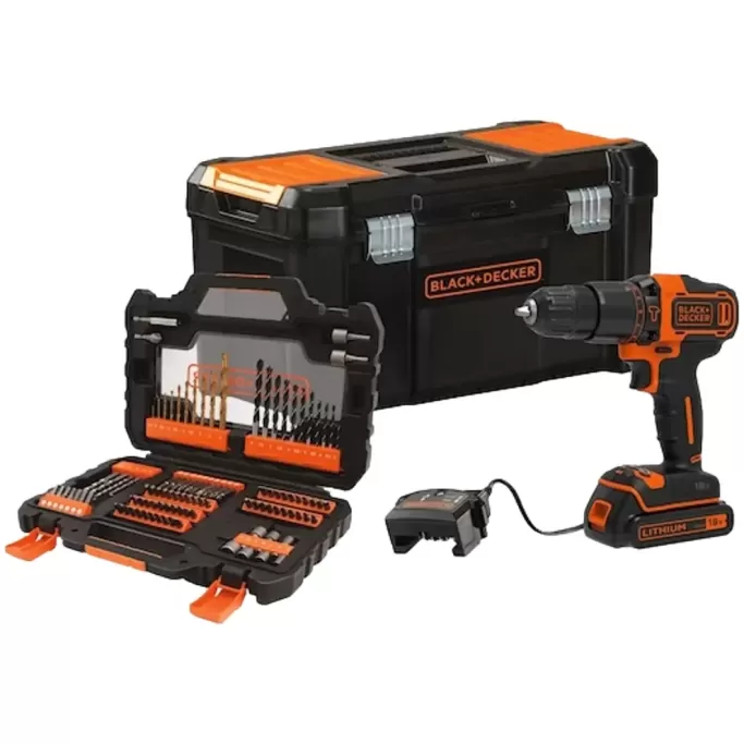 Black & Decker BDCHD18S1KA 18V + 104 Аксессуары BDCHD18S1KA-QW Black & Decker BDCHD18S1KA 18V + 104 Аксессуары BDCHD18S1KA-QW