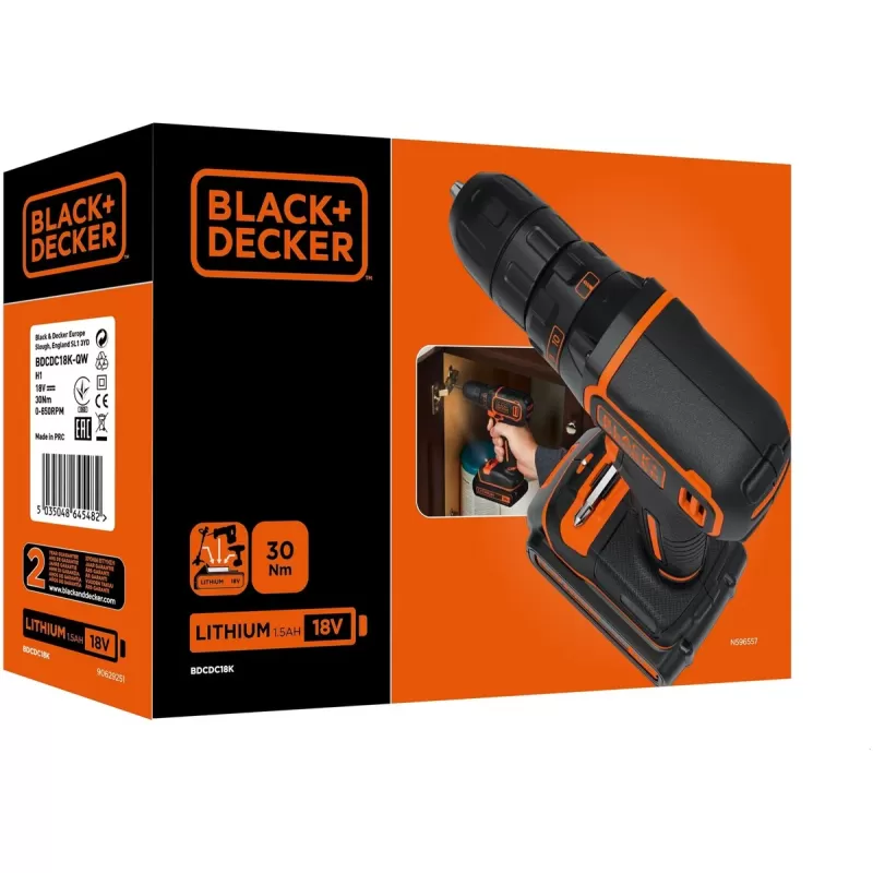 Black & Decker BDCDC18 18V 1.5Ah BDCDC18-QW Black & Decker BDCDC18 18V 1.5Ah BDCDC18-QW
