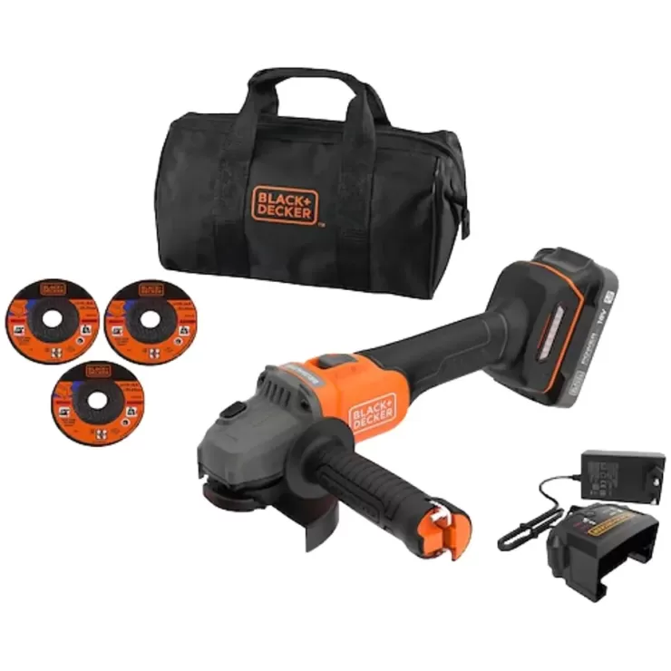 Black & Decker BCG6L8D1S 18V Brushless 115mm + Батарея 2.0Ah BCG6L8D1S-QW