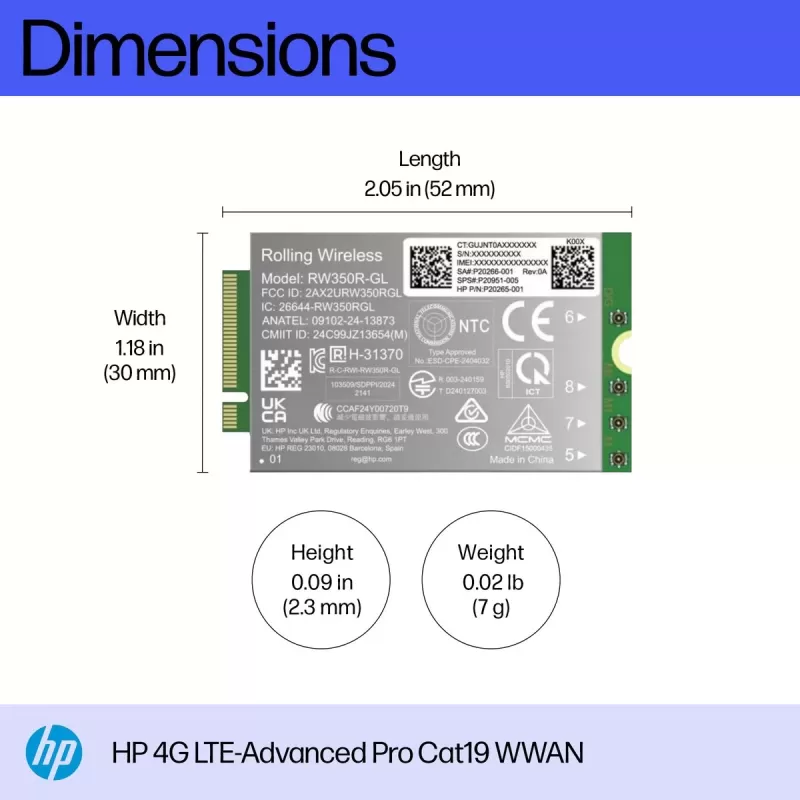 Модем HP 4G LTE-AP WWAN (Cat 19) B8BD3AA