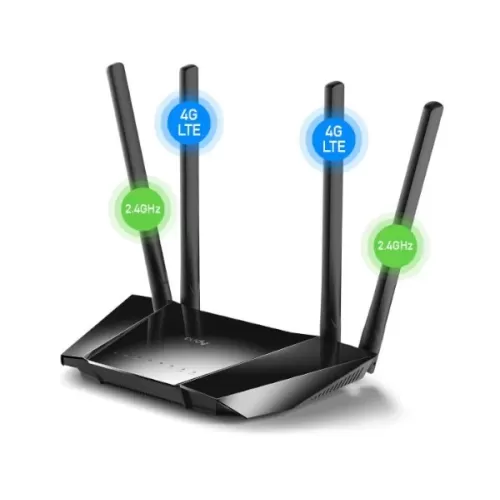 Беспроводной маршрутизатор с поддержкой SIM-карты (модем) CUDY 300 Mbps Wireless N 4G LTE Router, Model: LT400 LT400_EU-IL Цвет:чёрный