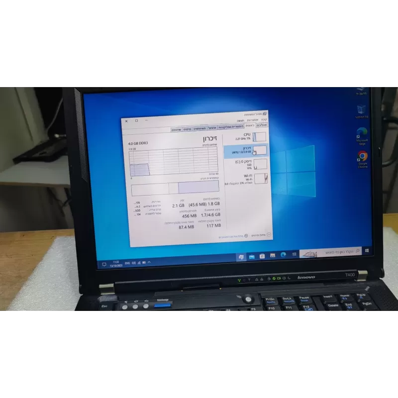 מחשב נייד מחודש Lenovo Thinkpad T400 Intel Core2 Duo P8400 14.1" WXGA+ 4GB SSD:120GB Windows 10 צבע שחור מחשב נייד מחודש Lenovo Thinkpad T400 Intel Core2 Duo P8400 14.1" WXGA+ 4GB SSD:120GB Windows 10 צבע שחור
