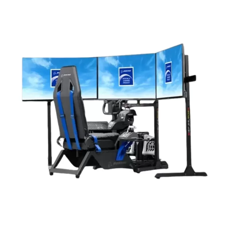 קוקפיט סימולטור Next-Level Flight Simulator Boeing Commercial Edition צבע שחור, כחול