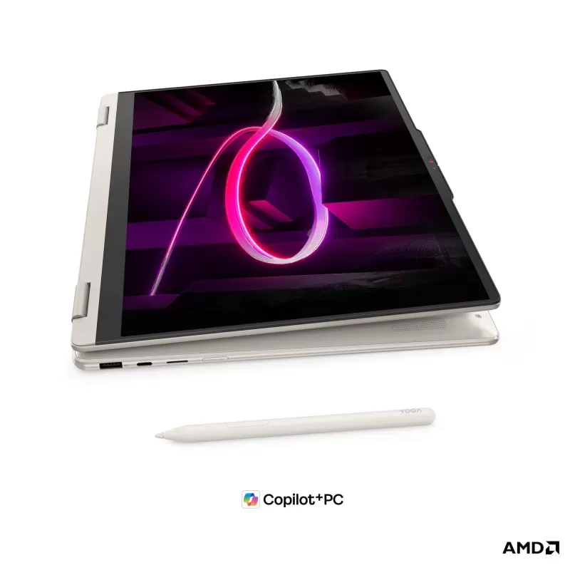 Laptop Lenovo Yoga 7 2-in-1 16AGP11 white 83TF002PIV AMD Ryzen AI 7 445 16" TOUCH 2.8K OLED 32GB SSD:512GB Windows 11 Pro