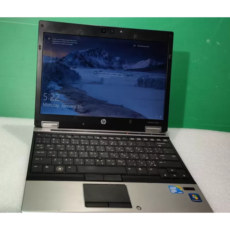 מחשב נייד מחודש HP EliteBook 2540p LC362EP Intel Core i5-540M 12.1" HD WXGA 4GB SSD:240GB Windows 10 צבע שחור, כסוף