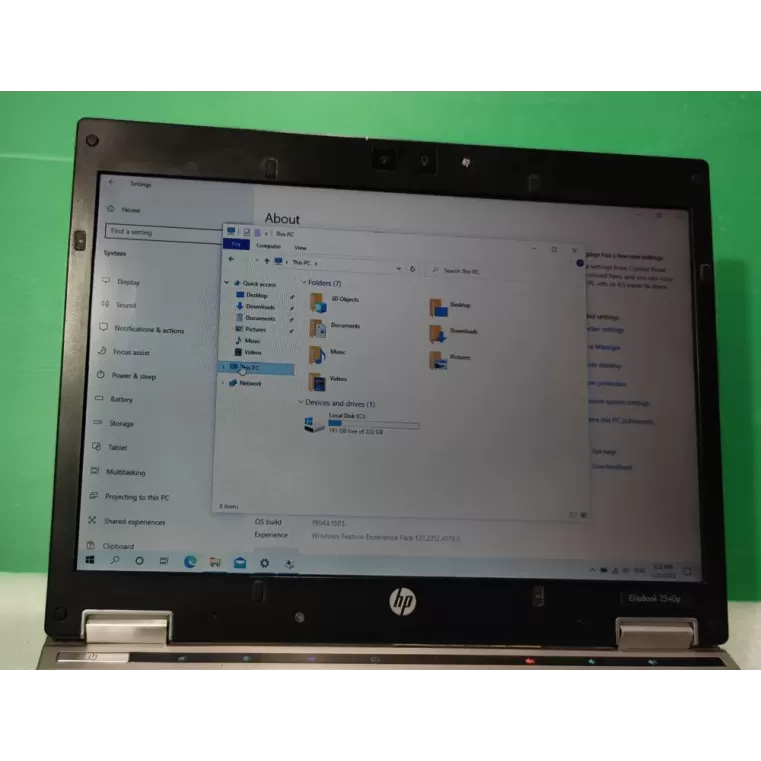 מחשב נייד מחודש HP EliteBook 2540p LC362EP Intel Core i5-540M 12.1" HD WXGA 4GB SSD:240GB Windows 10 צבע שחור, כסוף