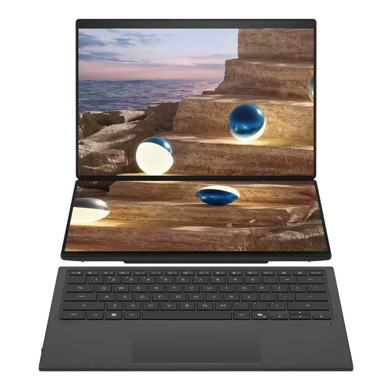 מחשב נייד Asus Zenbook Duo 14" WQXGA Touch Core Ultra 7 355/32GB/1TB/Win11 Home UX8407AA-SN062W OLED 32GB SSD:1TB Windows 11
