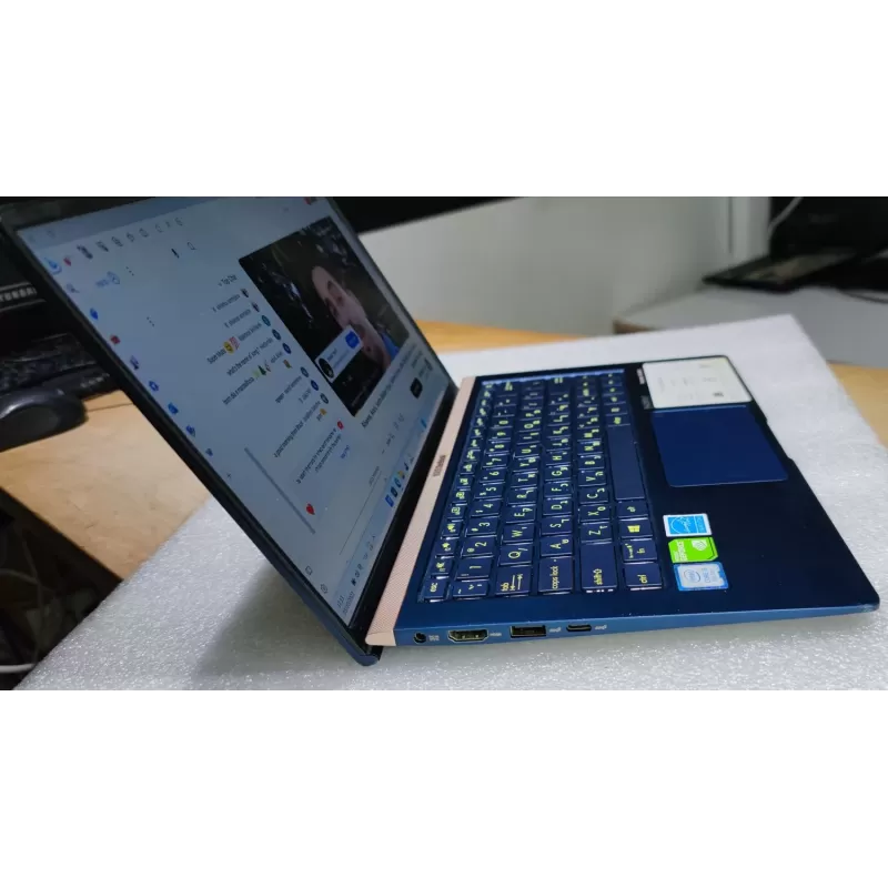 מחשב נייד מחודש Asus ZenBook 13 UX333FA Intel Core i5-8265U 13.3" FHD 100% 8GB SSD:256GB Windows 11 צבע כחול מלכותי