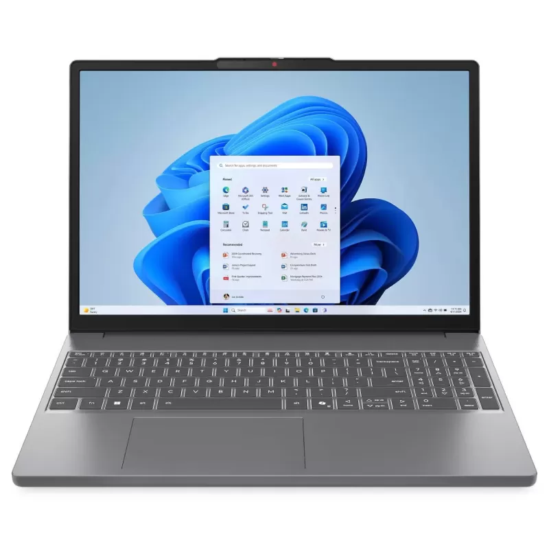 מחשב נייד Lenovo IdeaPad Slim 3 83K100N3IV 15.3" 60Hz IPS 24GB SSD:1TB צבע אפור
