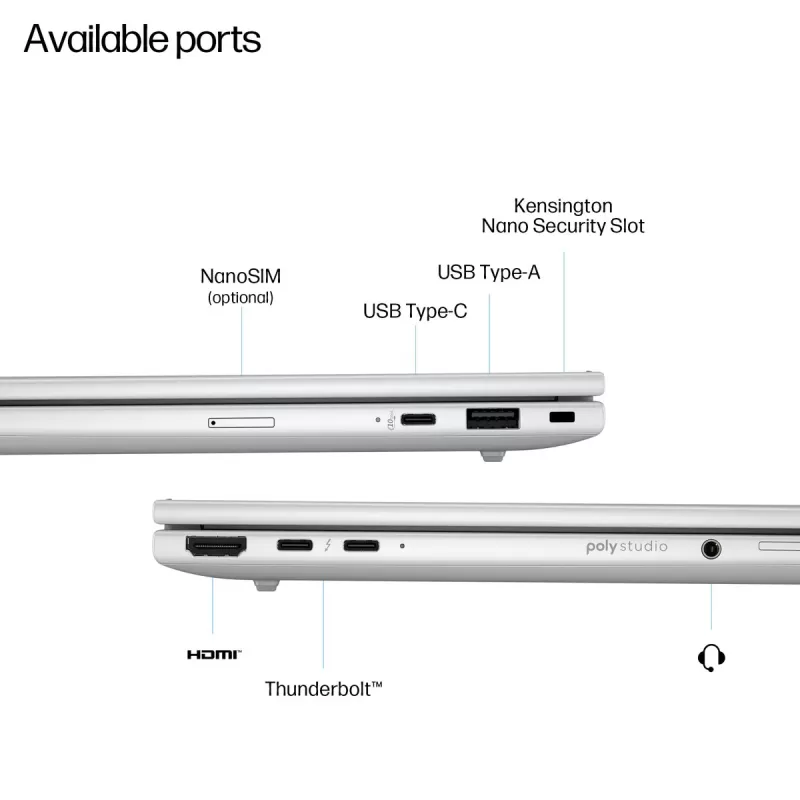 Laptop HP EliteBook 8 G1i 16" FHD Ultra 7 255U/32GB/1TB/Win11 Pro A37MBET IPS 32GB SSD:1TB Windows 11 Pro