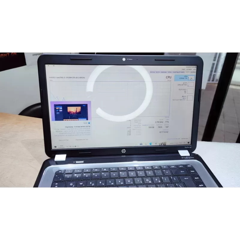 מחשב נייד מחודש HP G6-1260SJ Intel Core i5-2430M 15.6" HD 8GB SSD:240GB Windows 10 צבע אפור