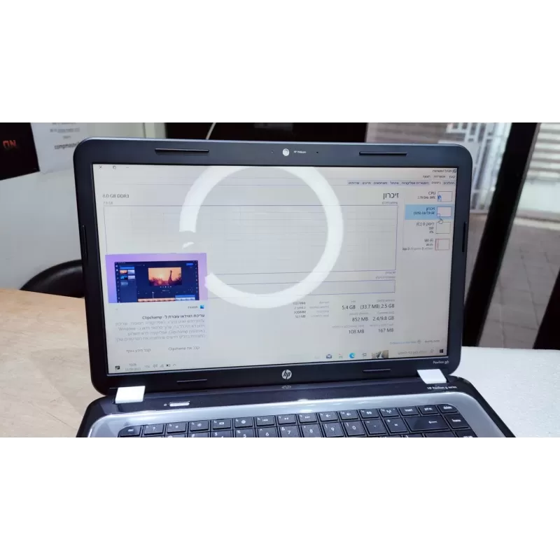 מחשב נייד מחודש HP G6-1260SJ Intel Core i5-2430M 15.6" HD 8GB SSD:240GB Windows 10 צבע אפור