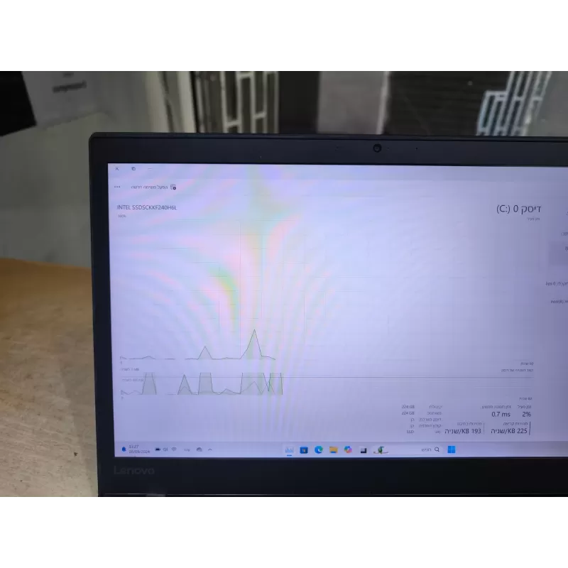 מחשב נייד מחודש Lenovo T460s Laptop (ThinkPad) - Type 20FA 20FAS0RV07 Intel Core i5-6300U 14" FHD IPS 8GB SSD:240GB Windows 11 Pro צבע שחור