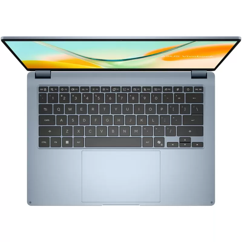 מחשב נייד Asus Vivobook S14 Flip OLED TP5408QA TP5408QA-U2068X 14" 16GB Qualcomm Adreno SSD:512GB Windows 11 Pro צבע כחול