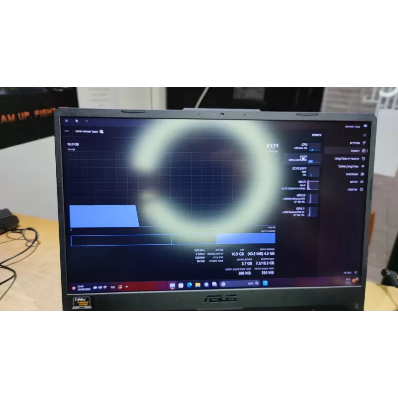 מחשב נייד גיימינג מחודש Asus TUF Gaming A15 FA506IU FA506IU-HN351T AMD Ryzen 5 4600H 15.6" FHD 144Hz 16GB GTX 1660 Ti SSD:1TB Windows 11 צבע שחור