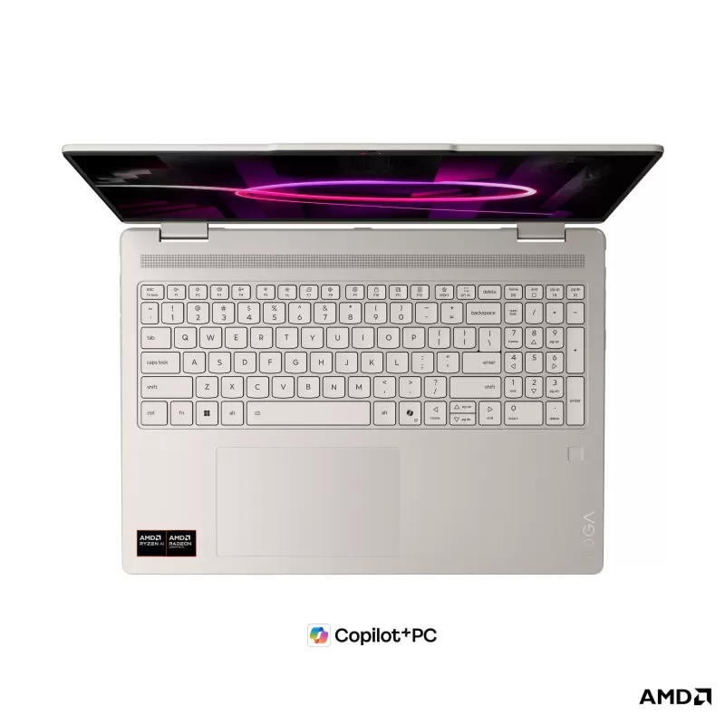 מחשב נייד Lenovo Yoga 7 2-in-1 16AGP11 לבן 83TF002MIV AMD Ryzen AI 7 445 16" TOUCH WUXGA OLED 32GB SSD:512GB