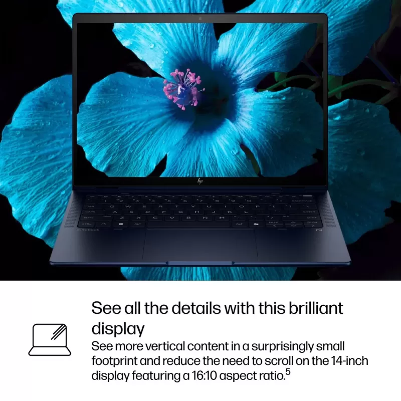 מחשב נייד HP EliteBook X Flip G1i 14" Touch Ultra 7 258V/32GB/1TB/Win11 Pro Modem 5G B69DKET IPS 32GB SSD:1TB Windows 11 Pro