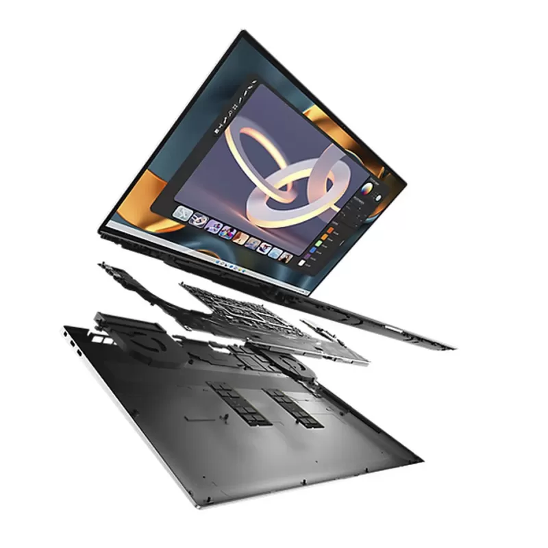 מחשב נייד Dell XPS 15 9520 XP-RD33-13669 Intel Core i7-12700H 15.6" FHD Anti-Glare 32GB RTX 3050 Ti SSD:1TB Windows 11 Pro צבע פלטינה כסף חיצוני, פנים