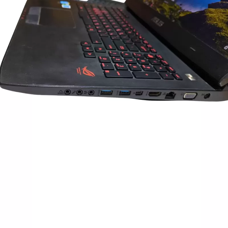 מחשב נייד גיימינג מחודש Asus ROG G751JT G751JT-T7060H Intel Core i7-4710HQ 17.3" FHD 16GB GTX 460M HDD:1TB SSD:1TB Windows 11 צבע שחור