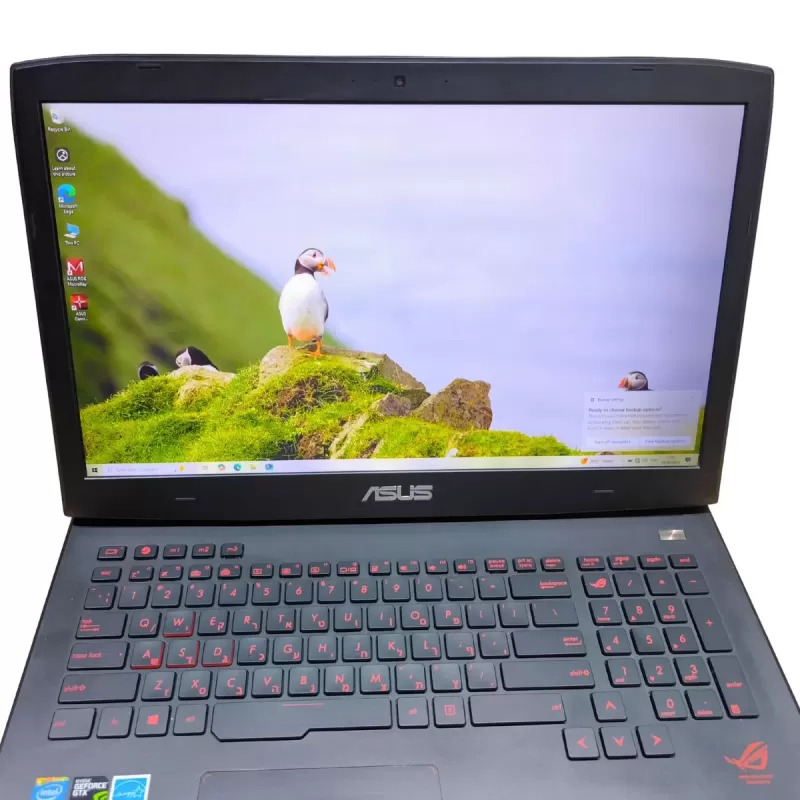 מחשב נייד גיימינג מחודש Asus ROG G751JT G751JT-T7060H Intel Core i7-4710HQ 17.3" FHD 16GB GTX 460M HDD:1TB SSD:1TB Windows 11 צבע שחור