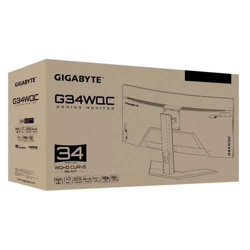 מסך גיימינג Gigabyte G34WQC קעור 34" 144Hz UWQHD 120% - יבואן רשמי מסך גיימינג Gigabyte G34WQC קעור 34" 144Hz UWQHD 120% - יבואן רשמי