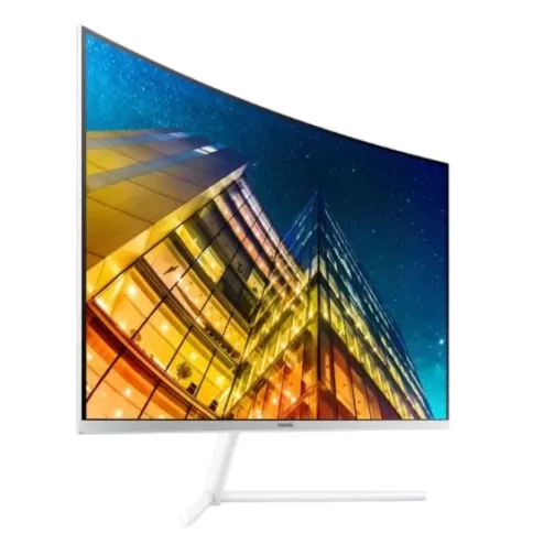 מסך מחשב Samsung U32R591CWR קעור 32" 60Hz UHD, 4K VA צבע לבן - יבואן רשמי