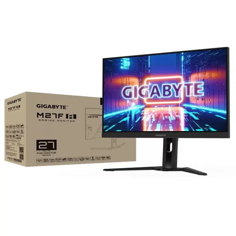 מסך גיימינג Gigabyte M27F A 27" 165Hz FHD SS צבע שחור - יבואן רשמי