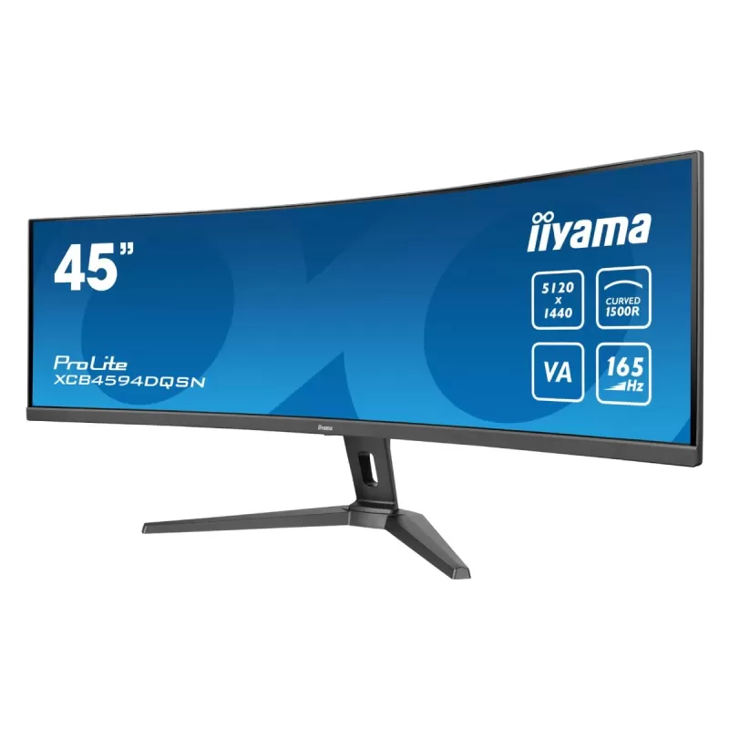 Curved gaming monitor IIYAMA 45" ProLite VA Dual QHD VA 165Hz 0.8ms 1500R XCB4594DQSN-B1 Curved 5K, UHD Color:black - parallel importer