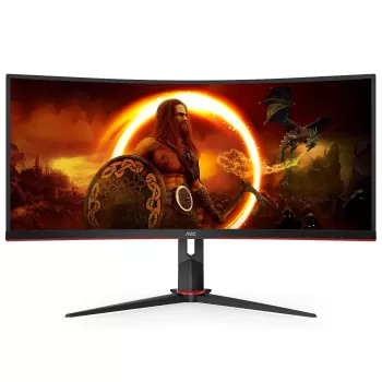 מסך גיימינג AOC CU34G2X 34" VA WQHD 144Hz 1ms 1500R CU34G2X 2K, QHD צבע שחור