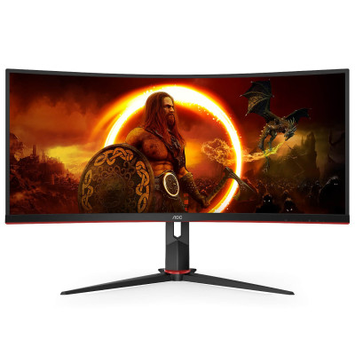 Игровой Монитор AOC CU34G2X 34" VA WQHD 144Hz 1ms 1500R 2K+, QHD Цвет:черный Игровой Монитор AOC CU34G2X 34" VA WQHD 144Hz 1ms 1500R 2K+, QHD Цвет:черный