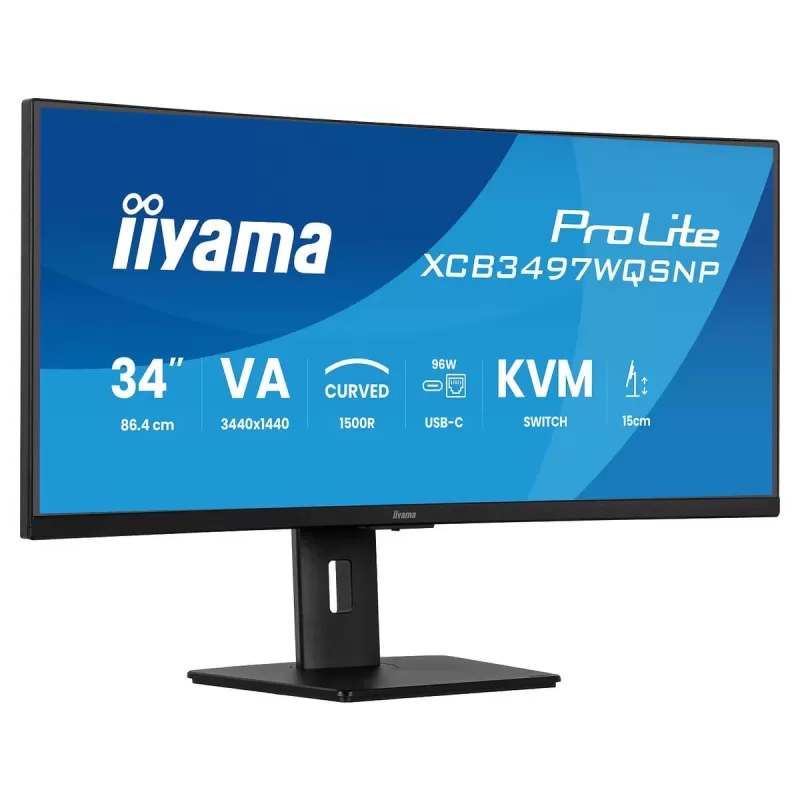Curved computer monitor IIYAMA ProLite XCB3497WQSNP-B1 34" 120Hz UWQHD VA Color:black