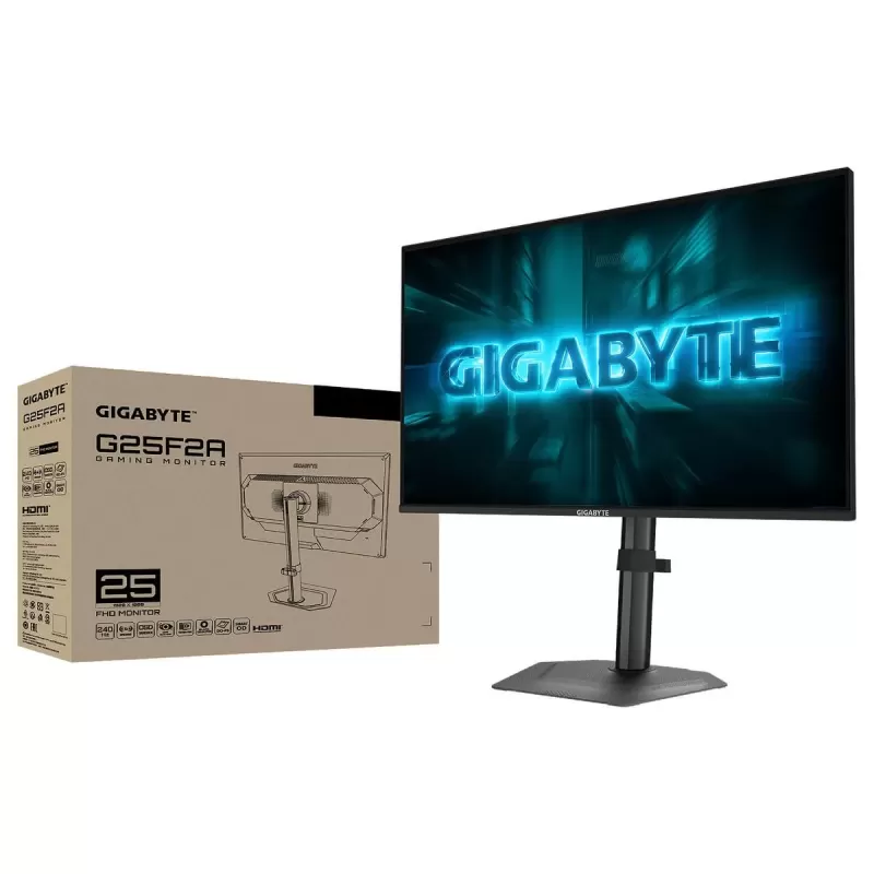 Gaming computer monitor Gigabyte G25F2A 24.5" 240Hz FHD IPS Color:black - official importer