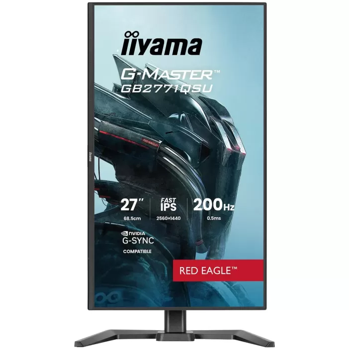 מסך מחשב לגיימינג IIYAMA G-Master Red Eagle GB2771QSU-B1 27" Fast IPS WQHD 200Hz 0.5ms GB2771QSU-B1 צבע שחור