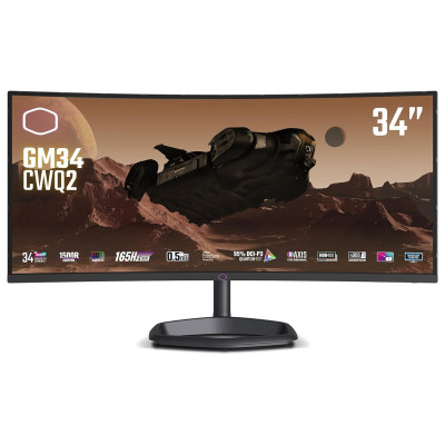 Computer Monitor Cooler Master CMI-GM34-CWQ2 34" GM34-CWQ2 VA UWQHD 180Hz 0.5ms Computer Monitor Cooler Master CMI-GM34-CWQ2 34" GM34-CWQ2 VA UWQHD 180Hz 0.5ms