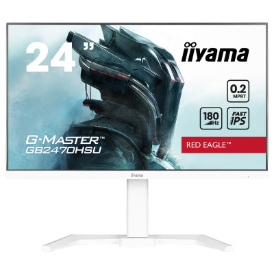 Computer Monitor IIYAMA GB2470HSU-W6 23.8" G-Master IPS FHD 180Hz 0.2ms white Computer Monitor IIYAMA GB2470HSU-W6 23.8" G-Master IPS FHD 180Hz 0.2ms white
