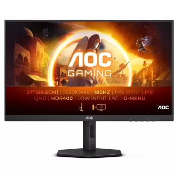 מסך גיימינג AOC 27" Q27G4X IPS QHD 180Hz 0.5ms Q27G4X צבע שחור