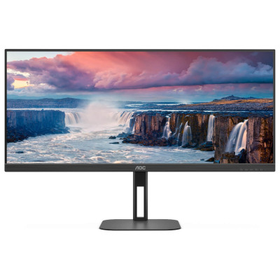 Computer Monitor AOC 34" VA QHD 100Hz 4ms UWQHD, 2K Color:black Computer Monitor AOC 34" VA QHD 100Hz 4ms UWQHD, 2K Color:black