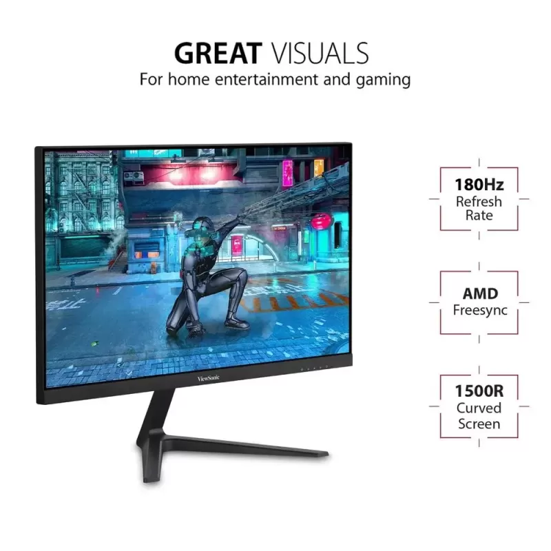 מסך מחשב גיימינג ViewSonic VX2418C QLCVX2418C 24" 180Hz FHD MVA צבע שחור מסך מחשב גיימינג ViewSonic VX2418C QLCVX2418C 24" 180Hz FHD MVA צבע שחור