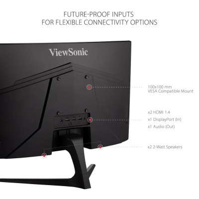 Игровой монитор ViewSonic VX2418C 24" 180Hz FHD MVA Цвет:черный.. Игровой монитор ViewSonic VX2418C 24" 180Hz FHD MVA Цвет:черный..