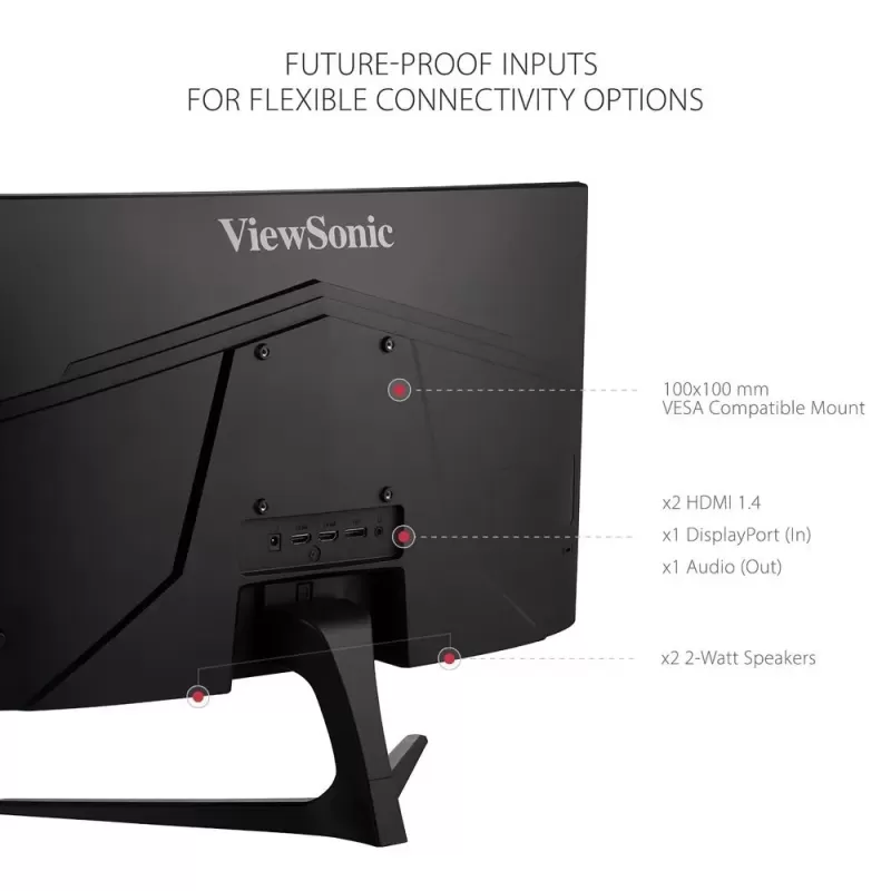 מסך מחשב גיימינג ViewSonic VX2418C QLCVX2418C 24" 180Hz FHD MVA צבע שחור מסך מחשב גיימינג ViewSonic VX2418C QLCVX2418C 24" 180Hz FHD MVA צבע שחור