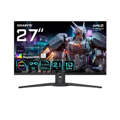 Gaming computer monitor Gigabyte AORUS FO27Q5P FO27Q5P 27" 500Hz 2K, QHD OLED Color:black